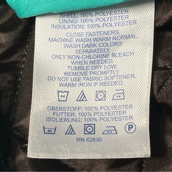 Lands End Lightweight Quilted Jacket Turquoise Size XSmall - Picture 4 of 6